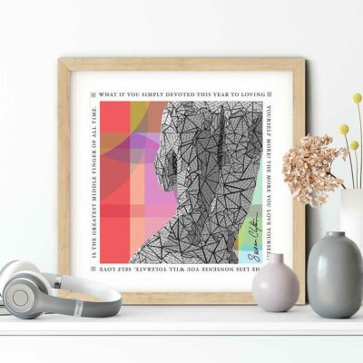Paper art Print of Loving Yourself by Susan Clifton