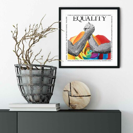 Paper Art Print by Susan Clifton - Equality