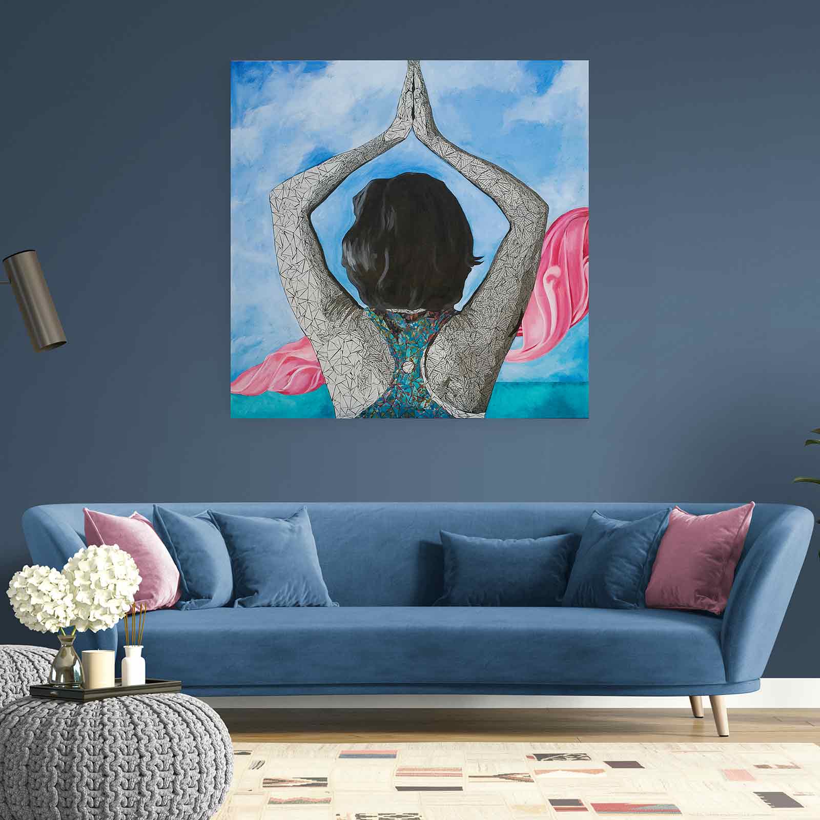 yoga inspired painting by susan clifton