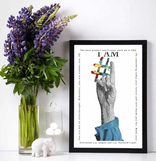 Paper Art Print of I Am Number One by Susan Clifton