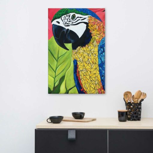 Macaw Bird Art Canvas by Susan Clifton
