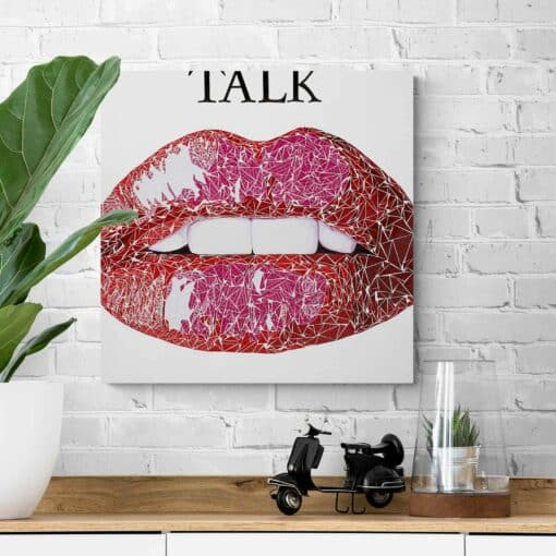 TALK - lips artwork | 24"x24" | Susan Clifton