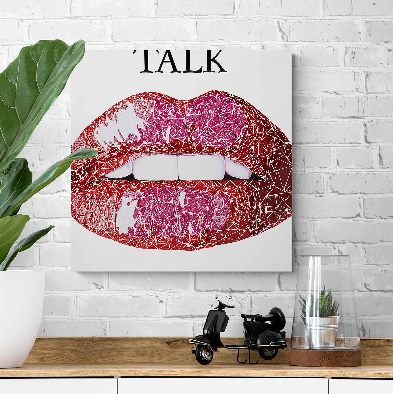 Louis Vuitton Lips Wall Art | Luxury Art Canvas
