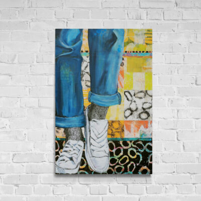 Susan Clifton | Be Yourself | 24x36 inches. | Be Yourself - Mixed Media Collage on Canvas