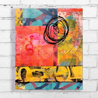 small mixed media collage by Susan Clifton