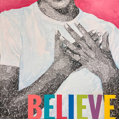 Believe | Mixed Media Art | 30x30 by Susan Clifton