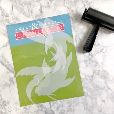 Koi Fish Masks for Gel Printing by Susan Clifton